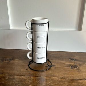 Stackable espresso mugs